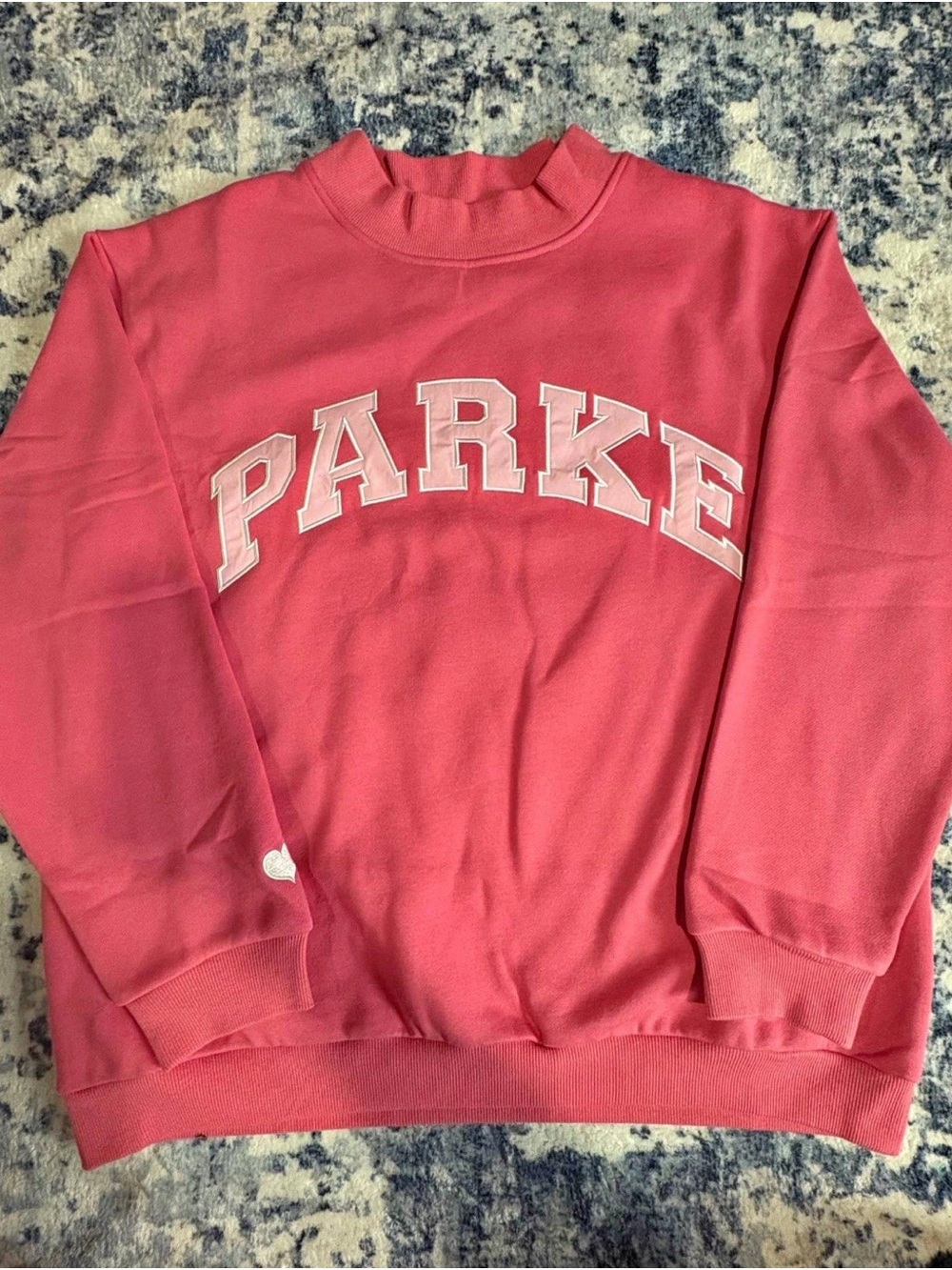 Parke Pink Aid Mockneck Sweatshirt Size L/XL